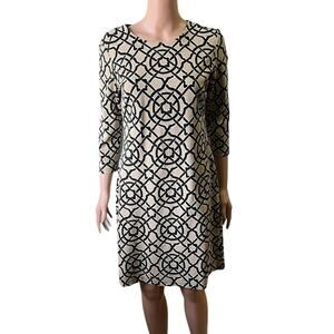 J. McLaughlin “Sophia” Catalina Cloth Knit Dress Small Preppy Minimalist Career